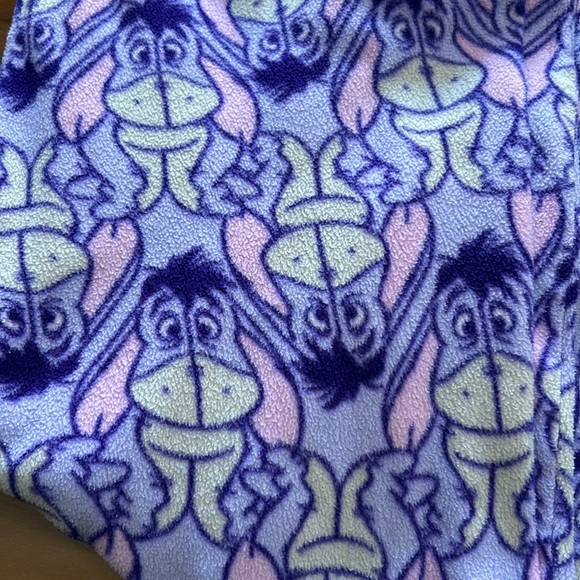 Large eeyore Disney purple pajama pants fleece - Picture 4 of 5